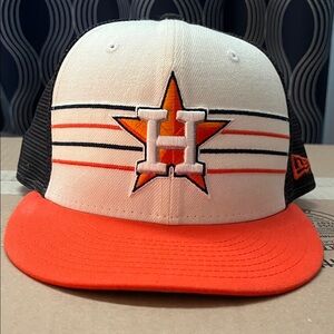 New Era Astros Cap with Orange and Black
